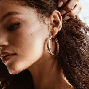 Small Gold Thick Hoops